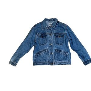 St. John's Bay Denim Jean Jacket size medium classic button casual